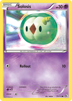 Solosis, Legendary Treasures #73, Pokémon TCG card