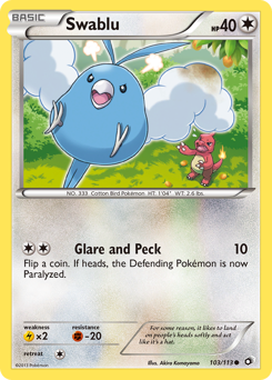 Swablu, Legendary Treasures #103, Pokémon TCG card