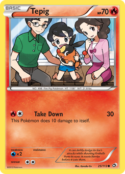 Tepig, Legendary Treasures #25, Pokémon TCG card