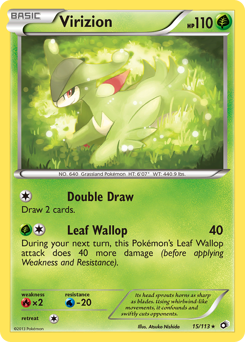 Virizion, Legendary Treasures #15, Pokémon TCG card