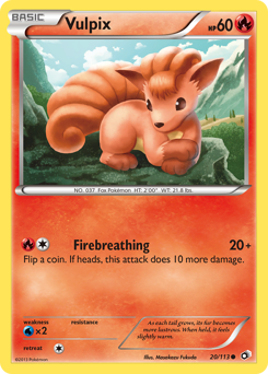 Vulpix, Legendary Treasures #20, Pokémon TCG card