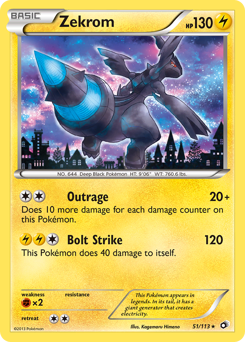 Zekrom, Legendary Treasures #51, Pokémon TCG card