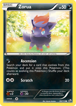 Zorua, Legendary Treasures #89, Pokémon TCG card
