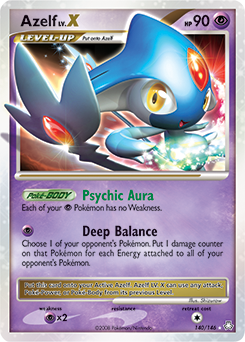 Azelf LV.X, Legends Awakened #140, Pokémon TCG card