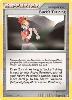 Buck's Training, Legends Awakened #130, Pokémon TCG card