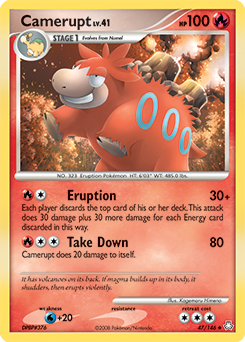 Camerupt, Legends Awakened #47, Pokémon TCG card