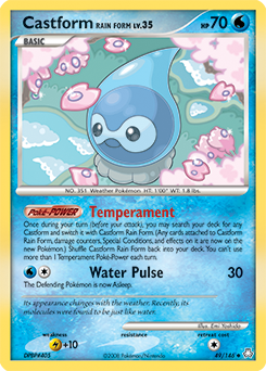 Castform Rain Form, Legends Awakened #49, Pokémon TCG card