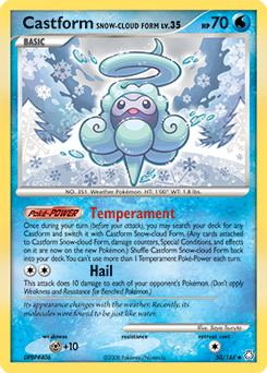 Castform Snow-Cloud Form, Legends Awakened #50, Pokémon TCG card