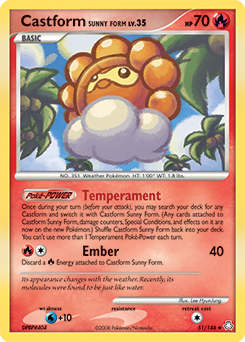 Castform Sunny Form, Legends Awakened #51, Pokémon TCG card