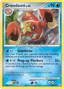 Crawdaunt, Legends Awakened #22, Pokémon TCG card
