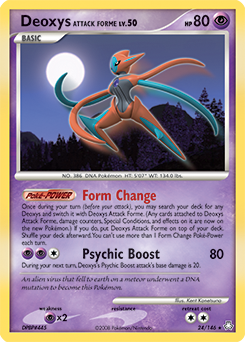 Deoxys Attack Forme, Legends Awakened #24, Pokémon TCG card