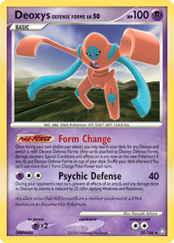 Deoxys Defense Forme, Legends Awakened #25, Pokémon TCG card