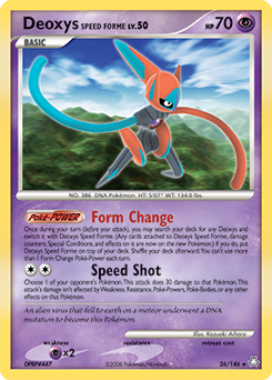 Deoxys Speed Forme, Legends Awakened #26, Pokémon TCG card