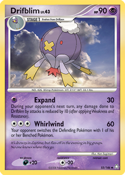Drifblim, Legends Awakened #53, Pokémon TCG card
