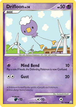Drifloon, Legends Awakened #92, Pokémon TCG card