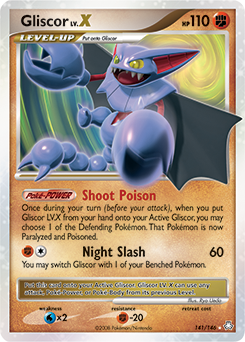 Gliscor LV.X, Legends Awakened #141, Pokémon TCG card