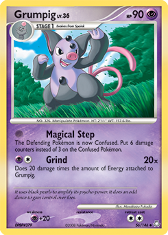 Grumpig, Legends Awakened #56, Pokémon TCG card