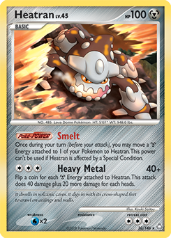 Heatran, Legends Awakened #30, Pokémon TCG card