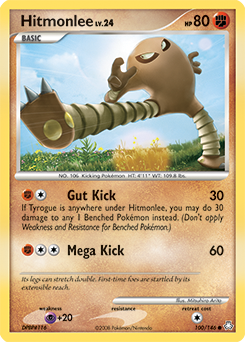 Hitmonlee, Legends Awakened #100, Pokémon TCG card