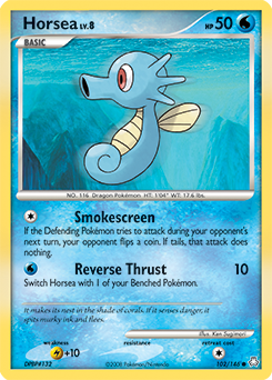 Horsea, Legends Awakened #102, Pokémon TCG card