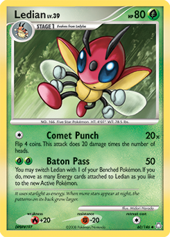 Ledian, Legends Awakened #60, Pokémon TCG card