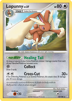 Lopunny, Legends Awakened #33, Pokémon TCG card