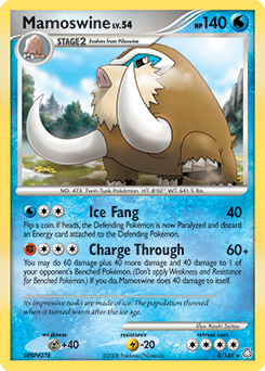 Mamoswine, Legends Awakened #9, Pokémon TCG card