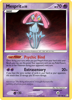 Mesprit, Legends Awakened #34, Pokémon TCG card