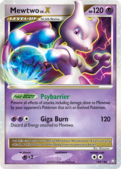 Mewtwo LV.X, Legends Awakened #144, Pokémon TCG card