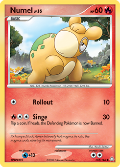 Numel, Legends Awakened #110, Pokémon TCG card