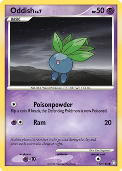 Oddish, Legends Awakened #112, Pokémon TCG card