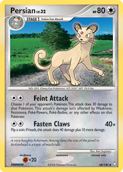 Persian, Legends Awakened #68, Pokémon TCG card