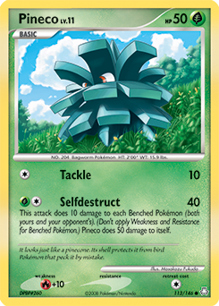 Pineco, Legends Awakened #113, Pokémon TCG card