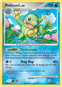 Politoed, Legends Awakened #12, Pokémon TCG card