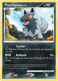 Poochyena, Legends Awakened #116, Pokémon TCG card