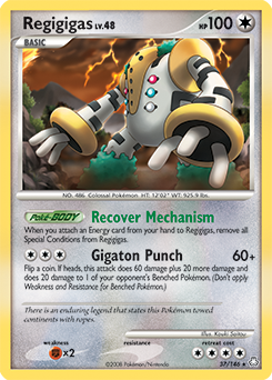 Regigigas, Legends Awakened #37, Pokémon TCG card