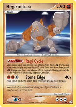 Regirock, Legends Awakened #38, Pokémon TCG card