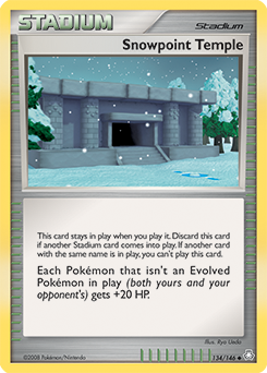 Snowpoint Temple, Legends Awakened #134, Pokémon TCG card