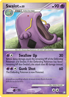 Swalot, Legends Awakened #72, Pokémon TCG card
