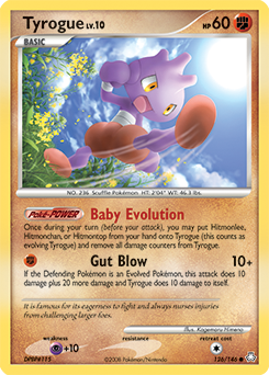 Tyrogue, Legends Awakened #126, Pokémon TCG card