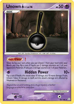 Unown !, Legends Awakened #42, Pokémon TCG card