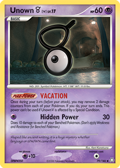 Unown V, Legends Awakened #79, Pokémon TCG card