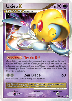 Uxie LV.X, Legends Awakened #146, Pokémon TCG card