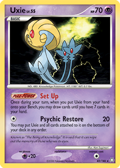Uxie, Legends Awakened #43, Pokémon TCG card