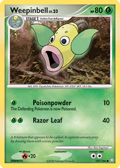 Weepinbell, Legends Awakened #127, Pokémon TCG card