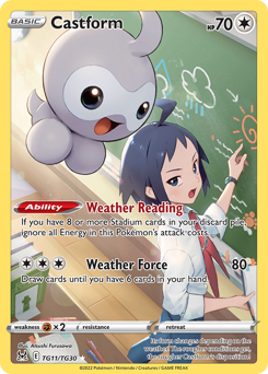 Castform, Lost Origin Trainer Gallery #TG11, Pokémon TCG card