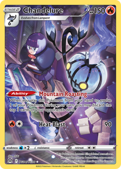 Chandelure, Lost Origin Trainer Gallery #TG04, Pokémon TCG card