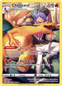 Charizard, Lost Origin Trainer Gallery #TG03, Pokémon TCG card