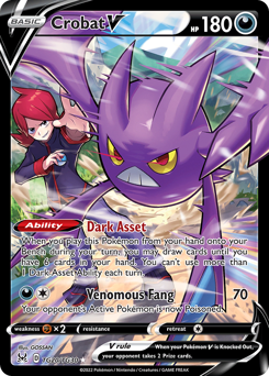 Crobat V, Lost Origin Trainer Gallery #TG20, Pokémon TCG card