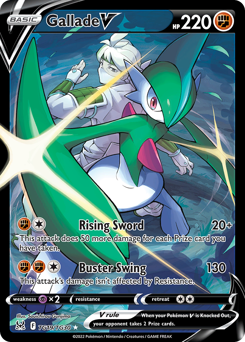 Gallade V, Lost Origin Trainer Gallery #TG19, Pokémon TCG card